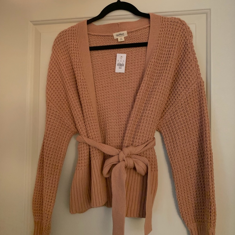 UpWest cardigan with fabric tie belt (removable)